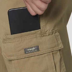 Wrangler Relaxed Fit Cargo Pants Midrise Straight Leg, Tan 30/30